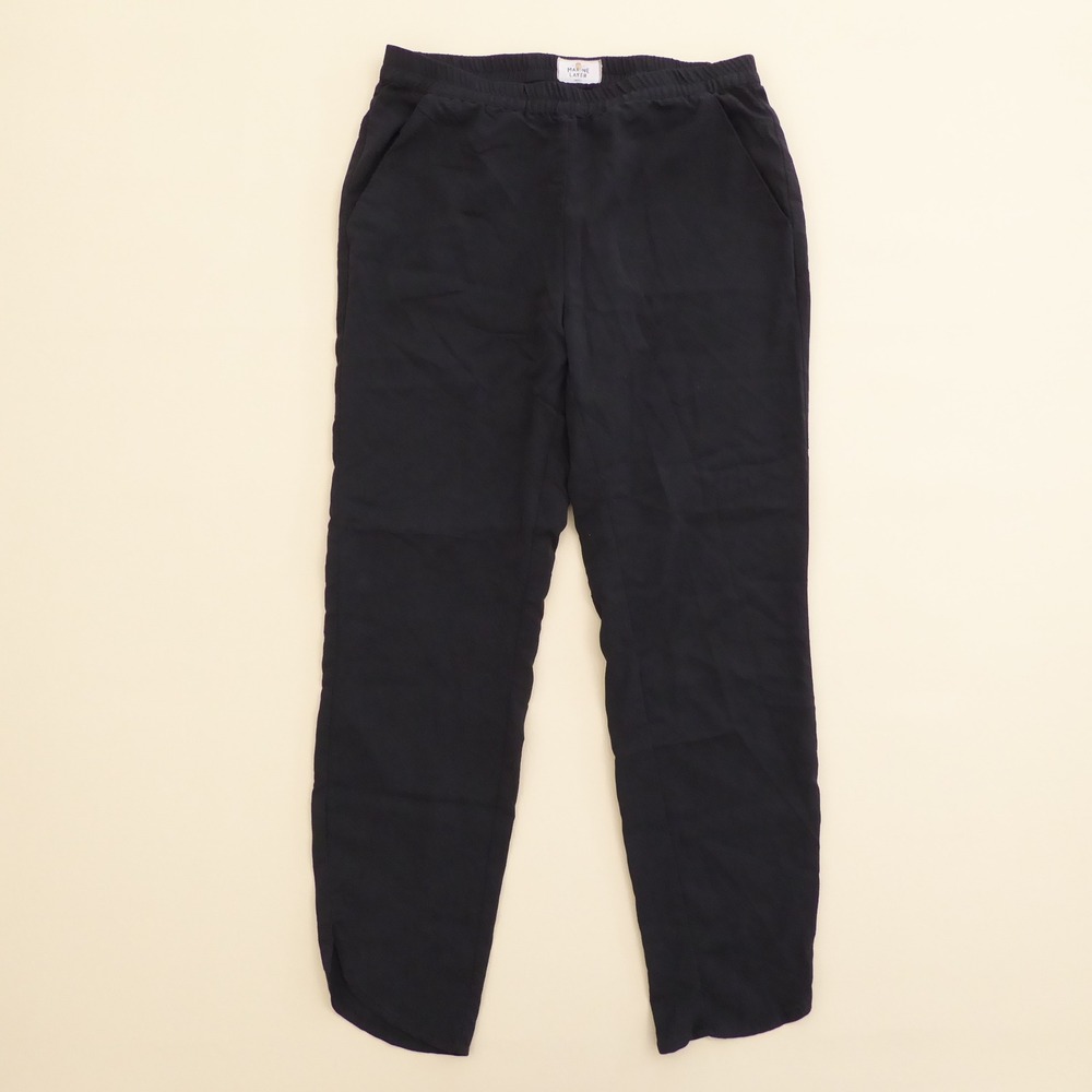 Marine Layer Allison Womens Black Elastic Waist Jogger Pants Small Modal Blend